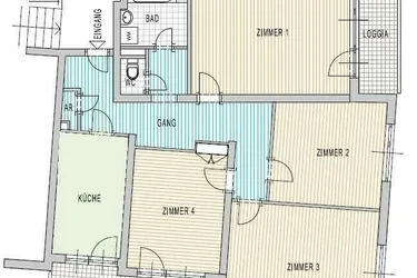 Gepflegte 4-Zimmerwohnung mit zwei Loggien in TU-Nähe