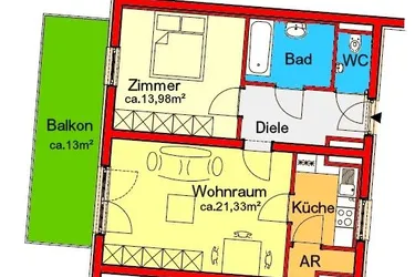 Provisionsfreies Stadtapartment mit Balkon - Rosenkranzgasse
