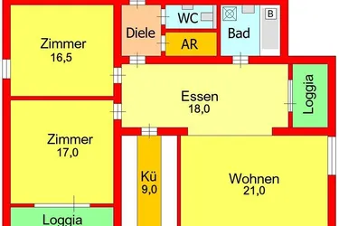 Gepflegte 4 Zimmerwohnung mit Garage in Grünlage Leechwald / Hilmteichnähe