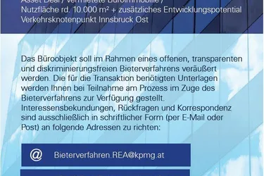 Expose Vermietetes Büroobjekt mit Erweiterungspotenzial - Verkehrsknotenpunkt Innsbruck Ost, Tirol