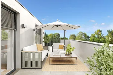 Sonnige 2-Zimmer-Dachgeschosswohnung mit Terrasse &amp; Carport - provisionsfrei