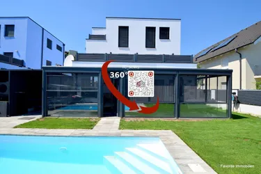 Einfamilienhaus an Stadtgrenze Wien - 5 Zimmer + Wohnkeller, Wintergarten + Pool