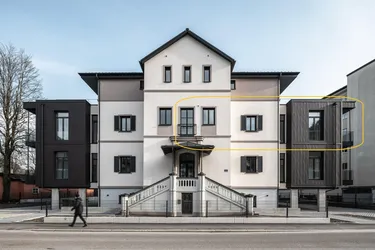 DIREKT BEIM KURPARK! 2-Zimmer-Wohnung mit Balkon in historischer Villa! PROVISIONSFREI &amp; ERSTBEZUG!