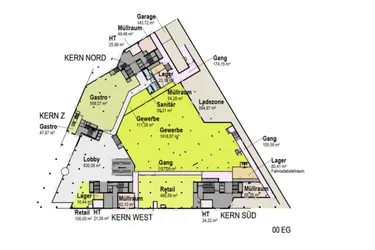 Gewerbe-/ Lagerfläche mit ca. 2.000m² im Central Hub im TwentyOne zu mieten
