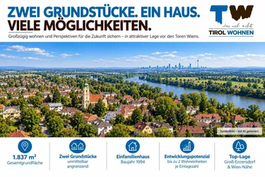 ZWEI GRUNDSTÜCKE. EIN HAUS. VIELE MÖGLICHKEITEN.