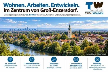 WOHNEN. ARBEITEN. ENTWICKELN. – IM ZENTRUM VON GROSS-ENZERSDORF