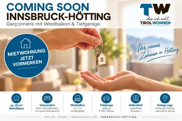 Sonnige Garçonnière mit neuer Einbauküche, Westbalkon &amp; Bergblick – Innsbruck-Hötting