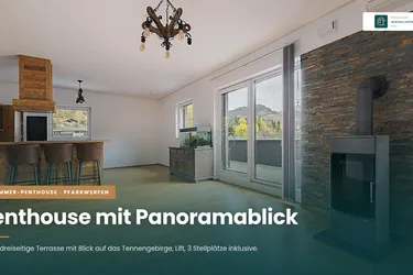 PENTHOUSE MIT UNVERBAUBAREM PANORAMA- BLICK UND DREISEITIGER TERRASSE