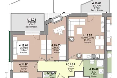 Qualitativ Hochwertige 4 Zimmerwohnung in BESTLAGE