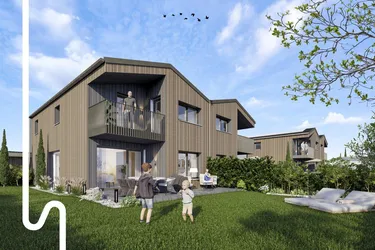 DAS VIERHOLZ SCHWERTING | Traumhafte NEUBAU-DOPPELHAUSHÄLFTE "A" in Holzbauweise | Hohe Wohnbauförderung