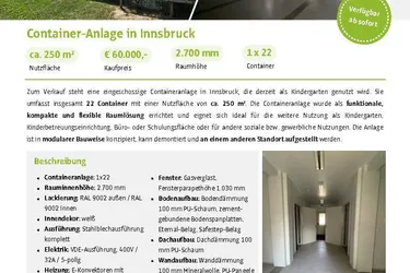 Container-Anlage in Innsbruck