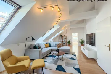 Unter € 3.550/m² beim Bahnhof Floridsdorf | 72 m² DG-Wohnung, 2 Zimmer, sofort beziehbar