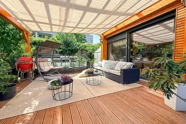 Modernes Holz-Bungalow mit Pool, Sauna &amp; Südgarten | Wohnen wie im Urlaub in 1210 Wien