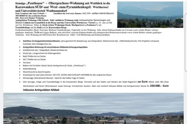 Expose Panoramablick Obergeschoss/PENTHOSE 6 Stock Wohnung 