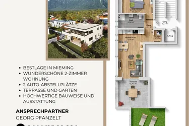 Mieming Hochwertige 2-Zimmer-Wohnung in Bestlage zu verkaufen