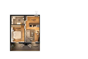  2-Zimmer-Erstbezug mit 34 m² Terrasse in nachhaltigem Holzbau in Wörgl | Barrierefrei, Lift