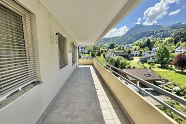Frastanz: zentrale 4-Zimmer-Wohnung ca. 84 m2 mit Terrasse ca, 17 m2 und Ausblick ins Grüne