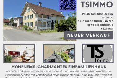 Hohenems: Charmantes Einfamilienhaus mit ca. 160m2 Wohnfläche