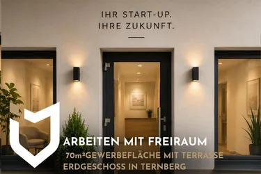 ATTRAKTIVE GEWERBEFLÄCHE IM ERDGESCHOSS MIT TERRASSE TERNBERG