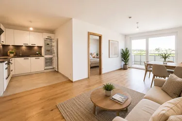 Edle 2-Zimmer Mietwohnung NEUBAU, Tischlerküche, Balkon (West)
