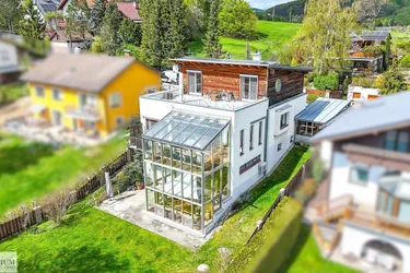 Einzigartiges Zuhause (345 m² Nfl.) mit Wintergarten, Naturteichen &amp; Fernblick im Wienerwald