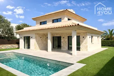 Exklusive Neubauvilla in Cala Llombards mit 3 SZ, 3 Bädern, Pool, Meerblick, Klima &amp; Fußbodenheizung