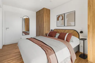 2-Zimmer Wohnung Standard (möbliert) mit Zugang zu Fitness, Co-Working, Dachterrasse, Kinoraum