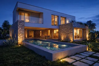 ŠIBENIK Region – Wo mediterrane Gelassenheit auf moderne Architektur trifft – Architekturvilla mit Pooldeck &amp; Adriablick