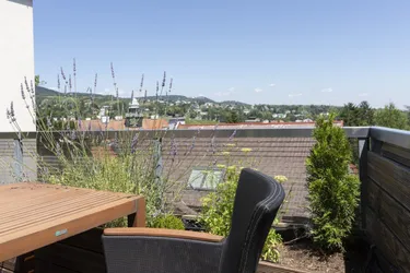 Stilvolle Terrassenwohnung mit Fernblick in Bestlage des 19. Bezirks - möbliert