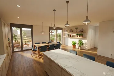 Provisionsfreier Erstbezug nahe Donauinsel: geräumige Gartenwohnung mit 7 Zimmern für die große Familie oder die Kombination Wohnen und Arbeiten.