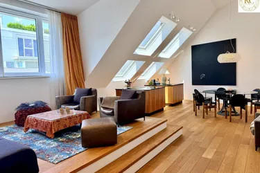 Design-Penthouse mit Panorama-Dachterrasse nahe Belvedere