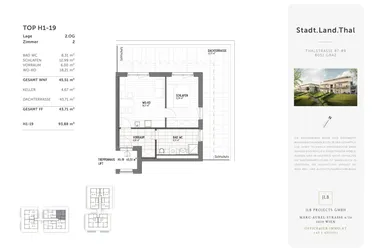 ERSTBEZUG: 2 Zimmer + 44 m² Dachterrasse | Graz-Gösting