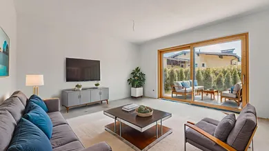 Virtual Staging Wohnzimmer Variante 1