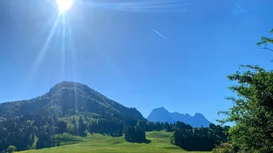 Freier Ausblick in die Natur und auf den Wilden Kaiser