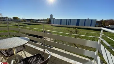 Blick vom Balkon aus