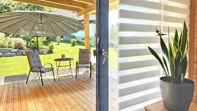 Ausgang auf dieTerrasse