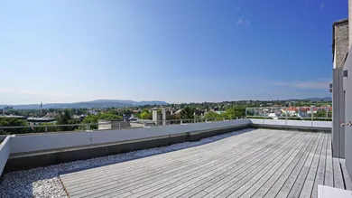 80 m² Dachterrasse nach Südwesten