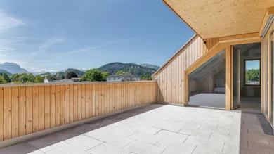 Traumaussicht von der Penthousewohnung