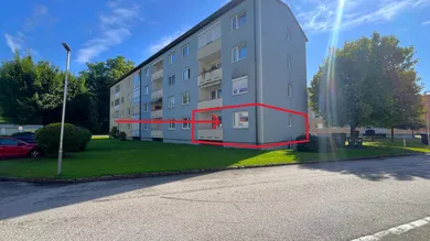 Haus mit markierter Wohnung
