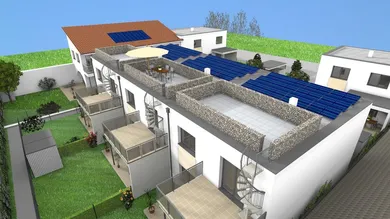 Haus 2-4 Dachterrassen schräg oben