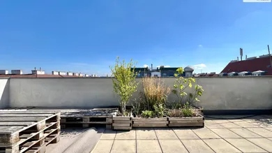 38m² große Dachterrasse