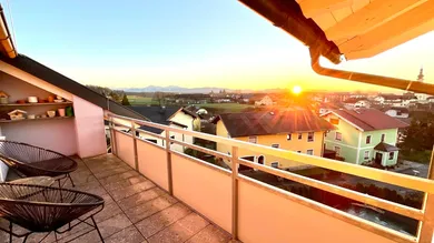 Dachterrasse mit Bergblick