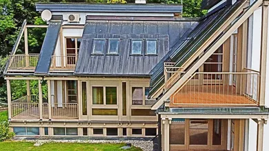Haus und Garten aus der Vogelperspektive