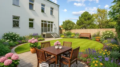 Symbolfoto Garten mit Terrasse