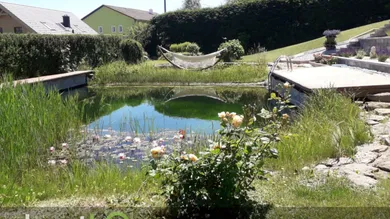 Schwimmteich und Liegezonen
