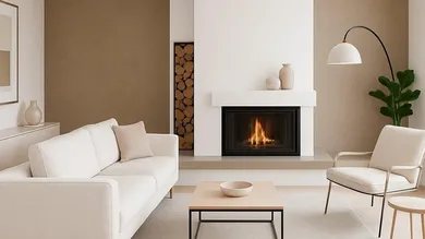 Beispielbild Wohnzimmer mit Kamin
