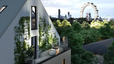 Terrasse mit Riesenrad