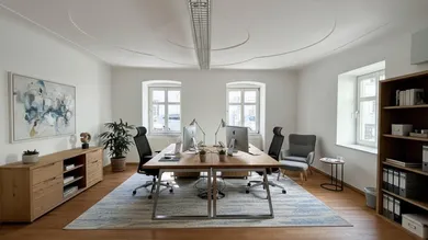 Einrichtungsbeispiel Büro (KI generiert)