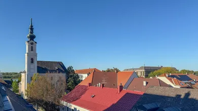 Blick vom Balkon