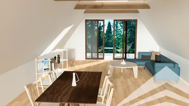 Visualisierung Spitzboden